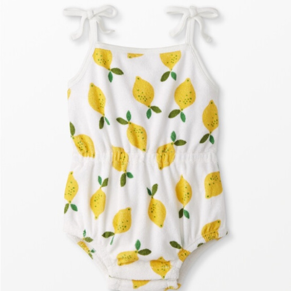 Hanna Andersson Terry Romper - Size 3T - Lemon